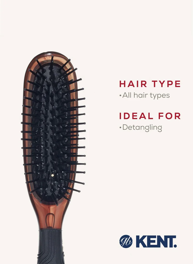 KENT Head Hog Hair Brush - Natural Bristle Hairbrush for Smooth, Shiny and Healthy Hair - Premium Styling Brush