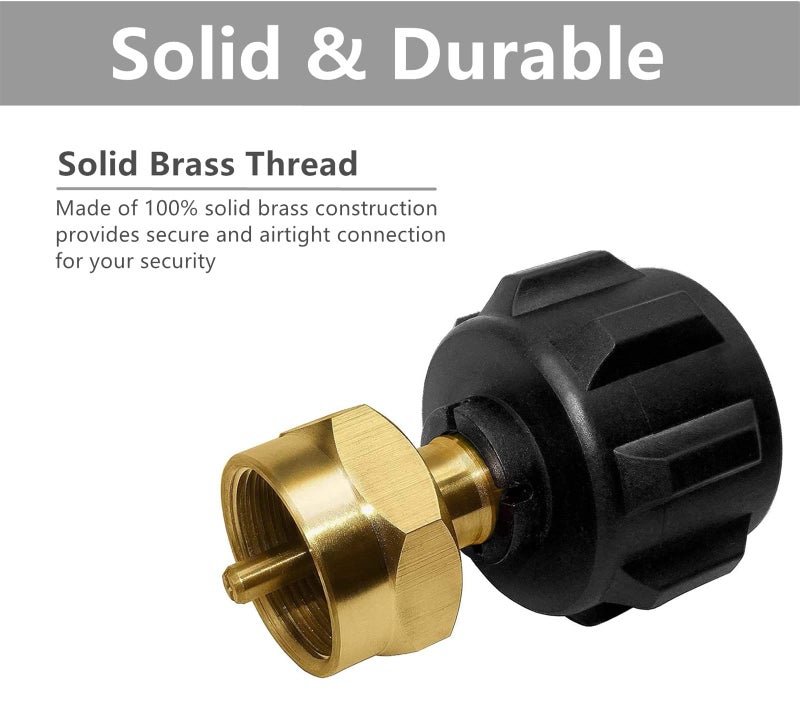 DOZYANT Propane Refill Adapter, LP Gas Cylinder Tank Coupler - Fits QCC1 / Type1 Propane Tank and 1 lb Throwaway Disposable Cylinder Propane Bottle Connector - Image 3