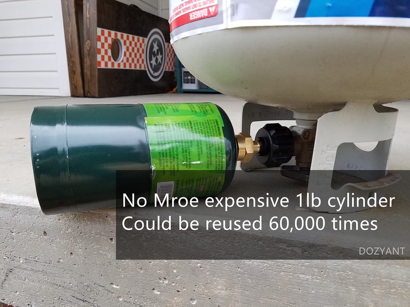 DOZYANT Propane Refill Adapter, LP Gas Cylinder Tank Coupler - Fits QCC1 / Type1 Propane Tank and 1 lb Throwaway Disposable Cylinder Propane Bottle Connector - Image 4