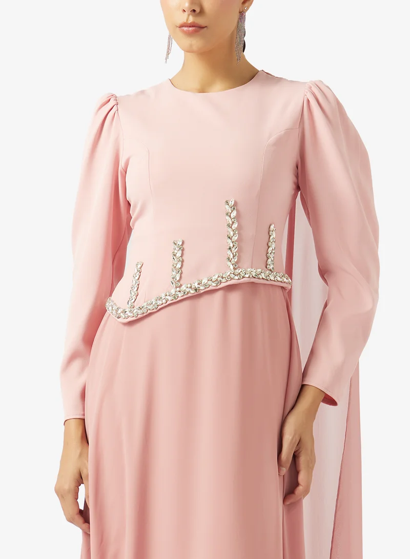 Khizana  Dress With Aysmmetric Mock Peplum for Women | Best Price UAE