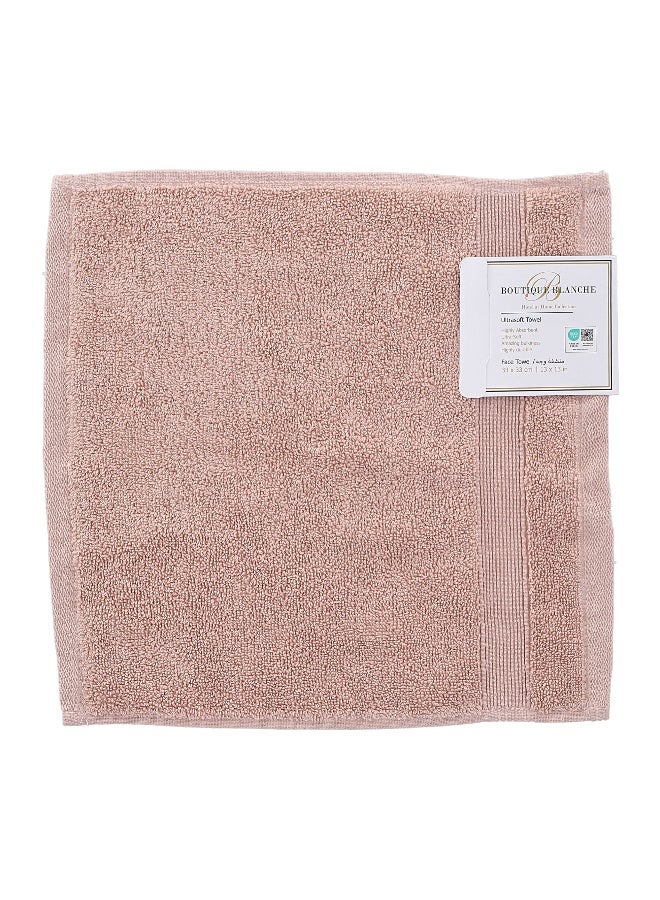 Boutique Blanche Blush 6 Piece Ultra Soft Face Towel Set 33*33 Cm - Image 2