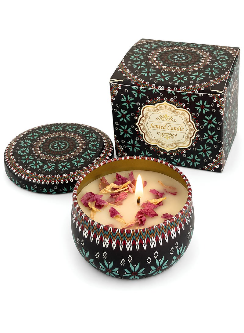 MOMENT 1 Pack Scented Candle, Black Forest Flavor, 7x5cm, Relaxing Aromatherapy Candle Smokeless with Natural Soy Wax, Travel Tin Candles for Home Decor Stress Relief Bath Yoga Gift - Image 1
