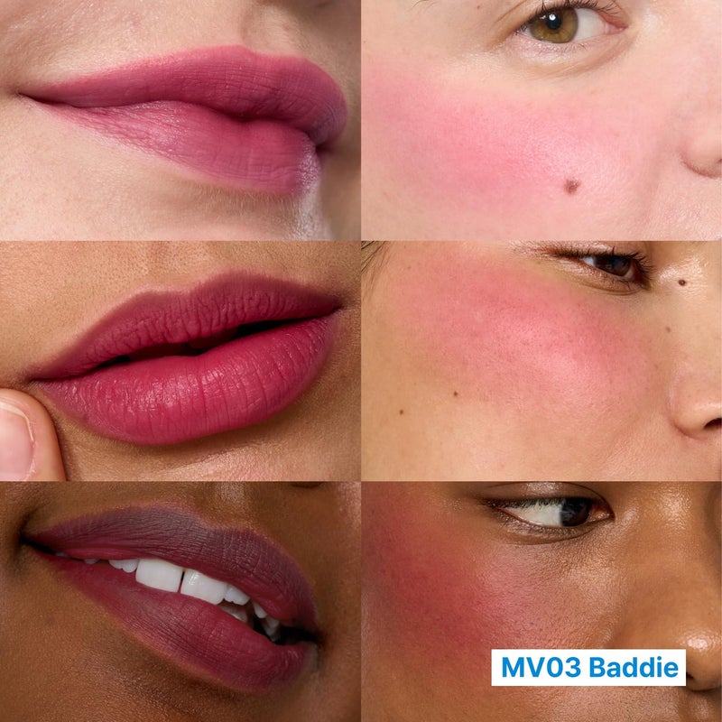 fwee Blurry Pudding Pot | Airbrushed Blush & Lip, Buildable & High Pigment, Long-lasting, Lightweight, Natural Soft Matte Finish, Satin Finish Blurring Blush - Baddie (Mauve Berry) | 0.17 oz - Image 2
