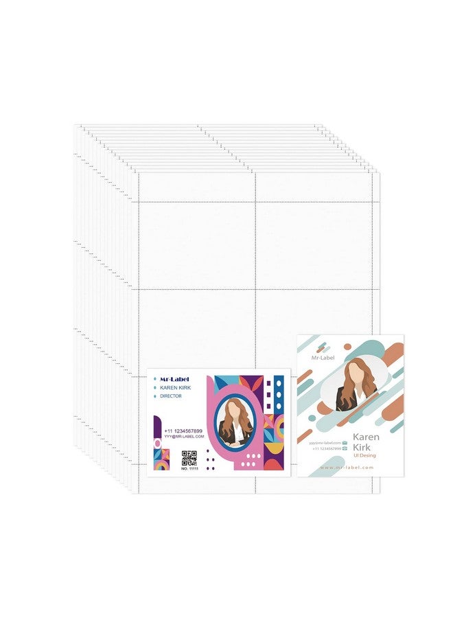 MR-LABEL Name Badge Inserts Insert Badge Refill Twosides Printable Card Stock Microperforated White Compatible With Inkjet/Laser Printer (25 Sheets 150 Badge Inserts 3 X 4 Inch) - Image 1