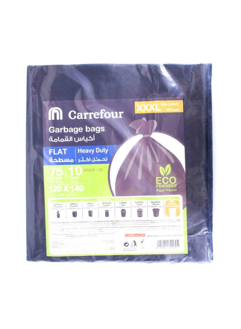 Carrefour Bio 75 Gallon Flat Heavy Duty Blue XXXL 10 Garbage Bags 