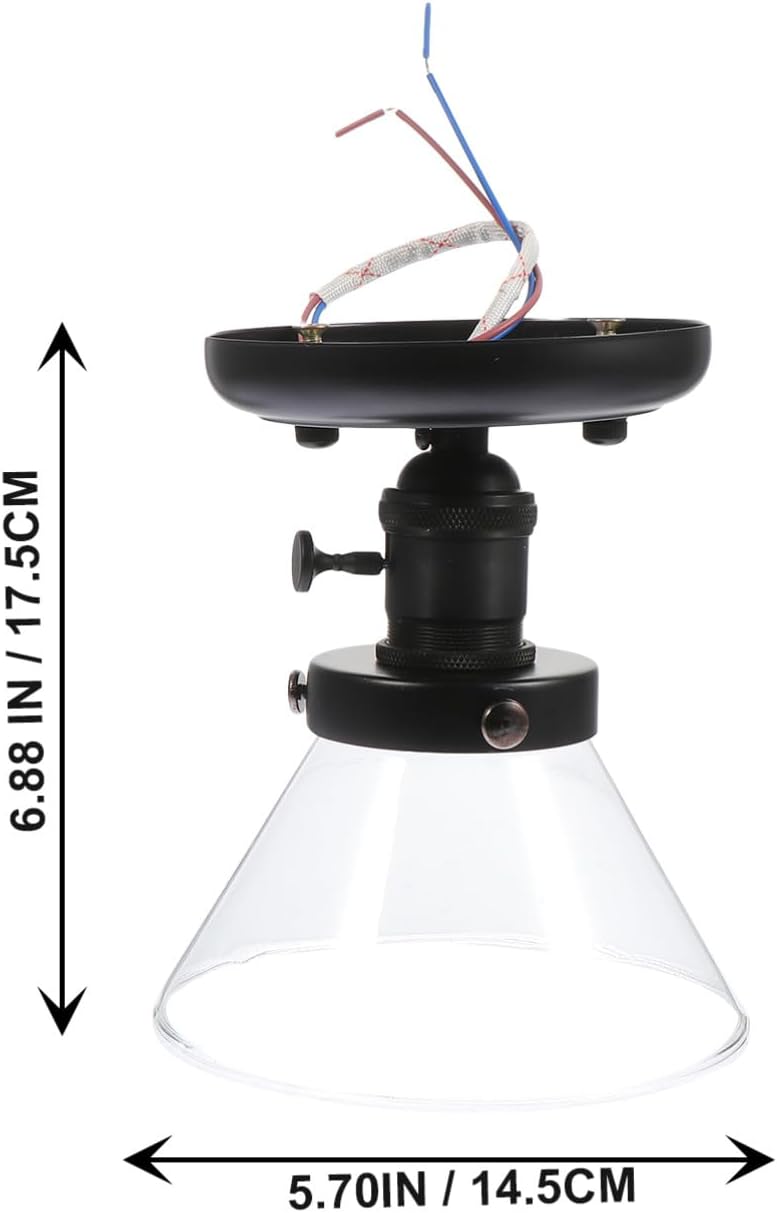 Angoily American Retro Style Ceiling Lamp Glass Ceiling Light Easy Install Modern Living Room Light Fixture - Image 2