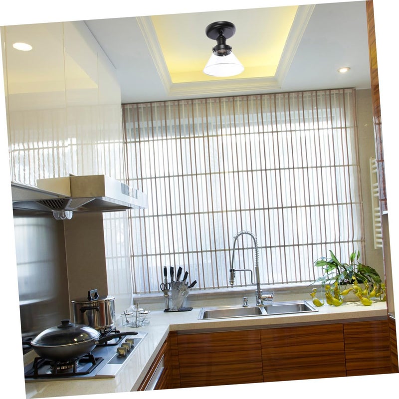 Angoily American Retro Style Ceiling Lamp Glass Ceiling Light Easy Install Modern Living Room Light Fixture - Image 5