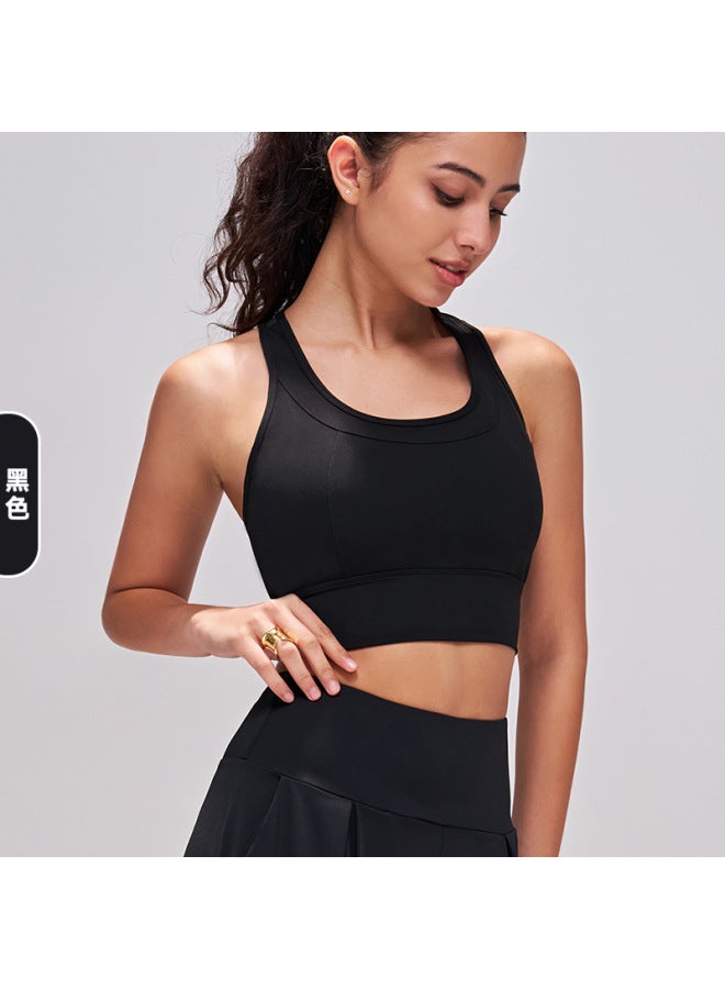 Spring And Summer High-end Mesh Beauty-back Yoga Top For Women With Fixed Cups, Naked-feel Fitness Pilates Training Sports Bra