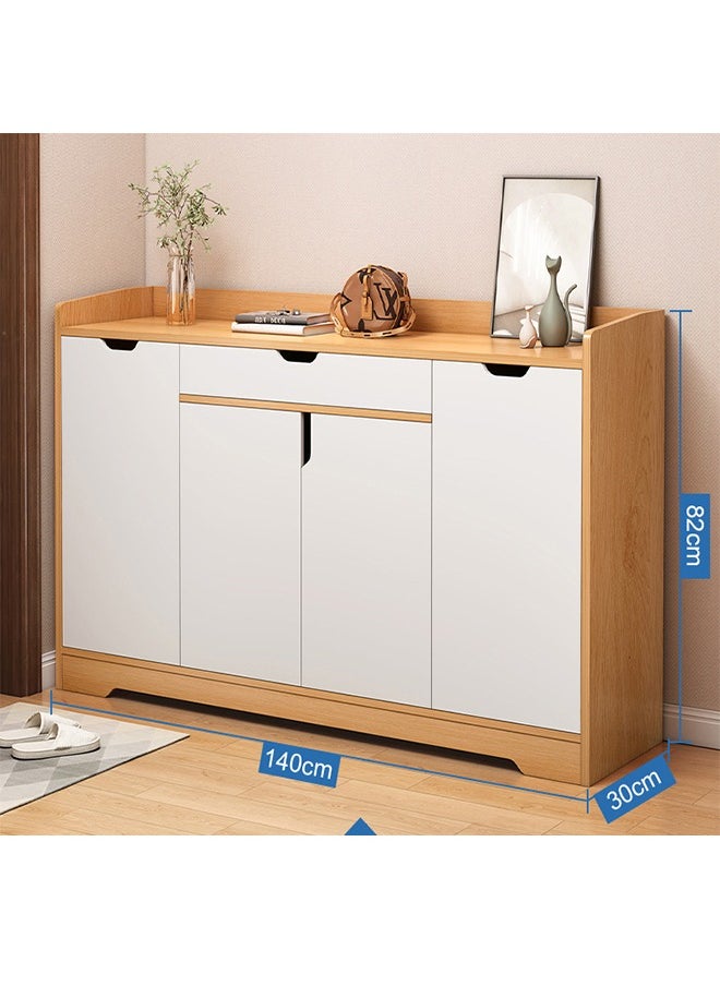Beauenty Shoe Cabinet Freestanding Shoe Cupboard With Drawers And Lockers Modern Narrow Organizer For Hallway  Bedroom And Entryway(Style 2)  - Image 1