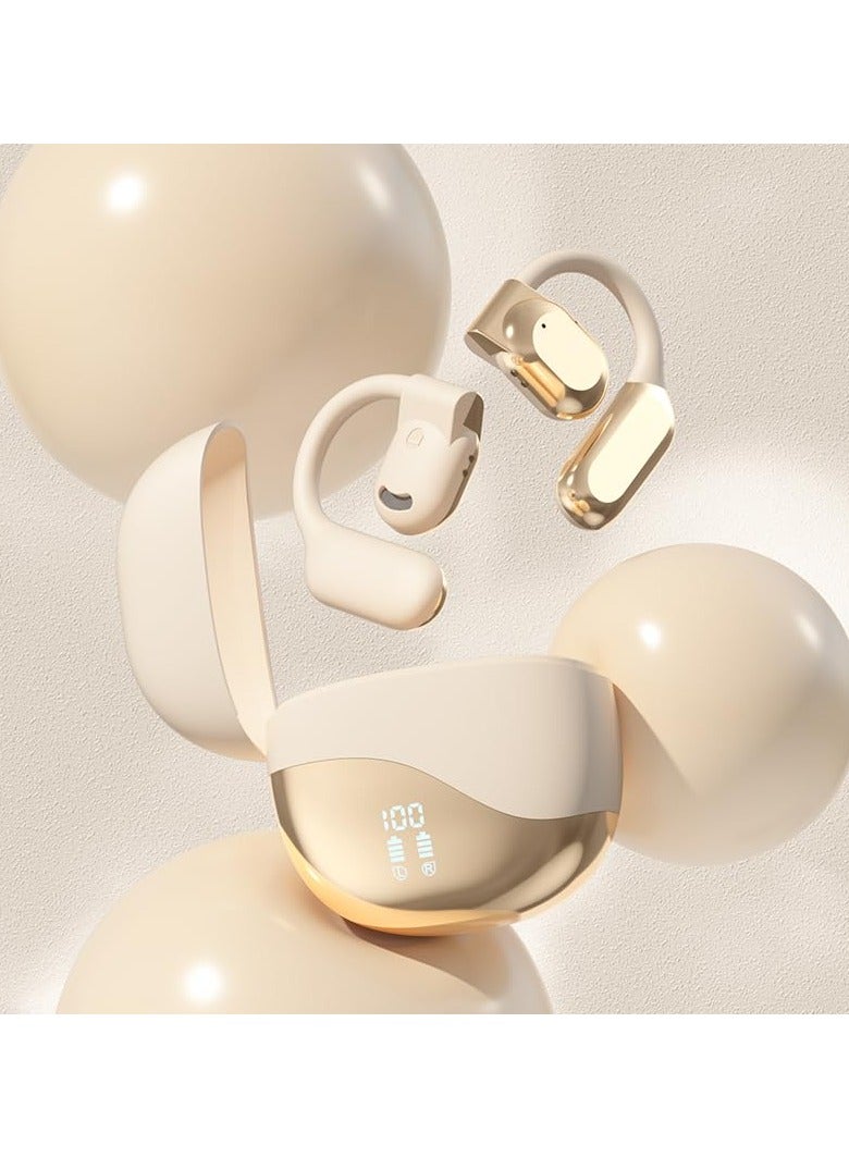 SYOSI Wireless Earbuds Bluetooth Headphones, Bluetooth 5.4 Earphones, Playback Ear Buds Waterproof Wireless Charging Case and Dual Power Display, Over-Ear Stereo Bass Earphones - Image 1