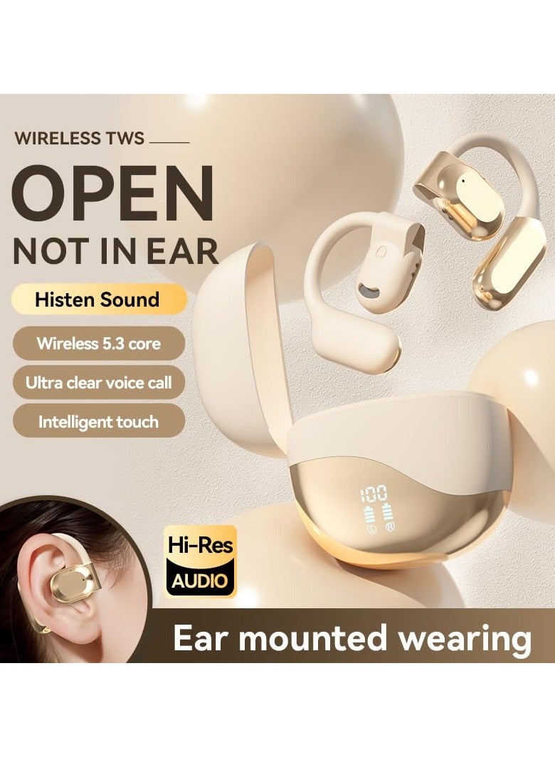 SYOSI Wireless Earbuds Bluetooth Headphones, Bluetooth 5.4 Earphones, Playback Ear Buds Waterproof Wireless Charging Case and Dual Power Display, Over-Ear Stereo Bass Earphones - Image 2