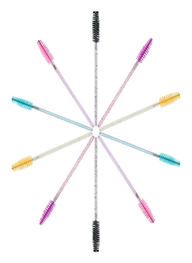 G2PLUS 100PCS Crystal Eyelash Mascara Brushes Wands Applicator Makeup Kits, Mascara Wands Lash Spoolies for Eyelash Extensions and Eyebrow Brush (Multi-colored) - Image 4