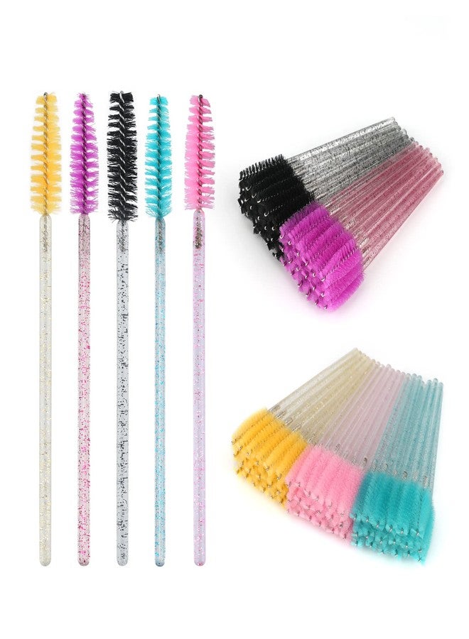 G2PLUS 100PCS Crystal Eyelash Mascara Brushes Wands Applicator Makeup Kits, Mascara Wands Lash Spoolies for Eyelash Extensions and Eyebrow Brush (Multi-colored) - Image 1