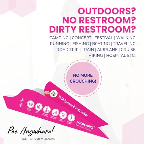MildCares Disposable Female Urination Device – Stand & Pee Funnels for Women | Leak‑Proof, Hygienic & Travel‑Friendly | Ideal for Public Toilets, Camping, Pregnancy & Outdoor Activities (Pack of 3, 10 Units Each) - Image 5