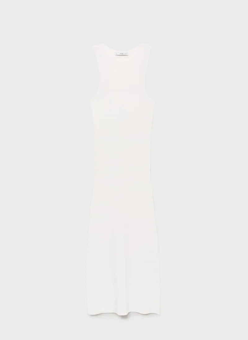 MANGO Halter-neck knitted dress
