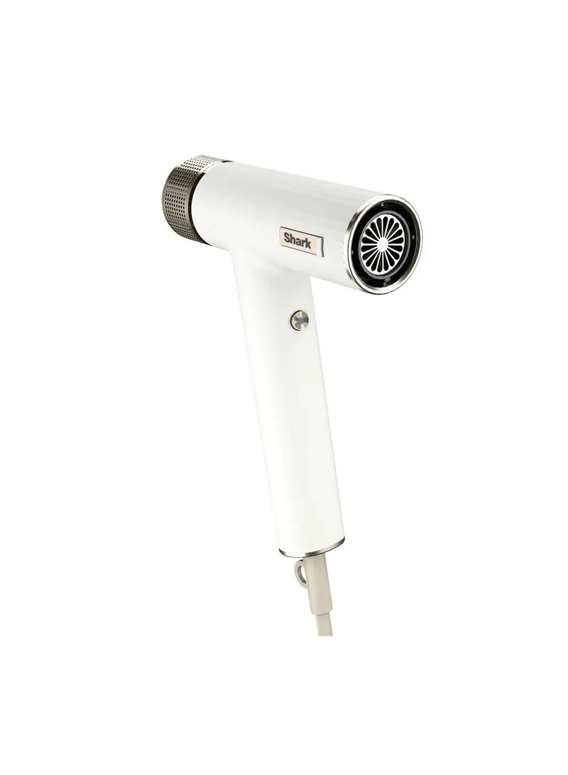 Shark Shark SpeedStyle RapidGloss Finisher and High Performance Dryer with Storage Bag, 5 Styling Attachments, for All Hair Types, Quick Drying, No Flying Hair or Heat Damage, White, HD352ME