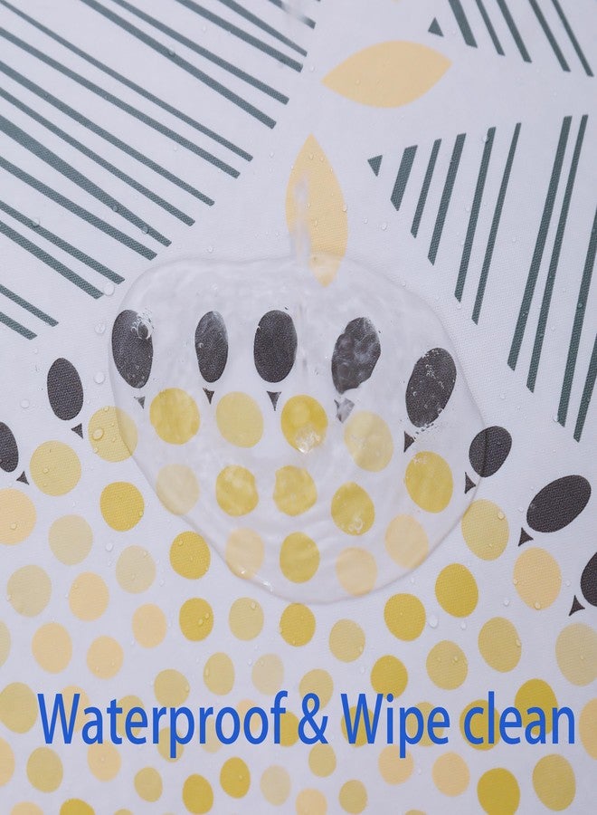 Walrus Round Vinyl Fitted Tablecloth with Flannel Backing Elastic Edge Design Table Cover Waterproof Oil-Proof PVC Table Cloth Stain-Resistant Best for 37"-44" Round - Image 5
