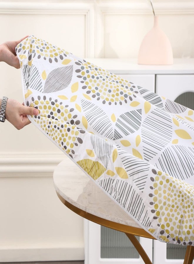 Walrus Round Vinyl Fitted Tablecloth with Flannel Backing Elastic Edge Design Table Cover Waterproof Oil-Proof PVC Table Cloth Stain-Resistant Best for 37"-44" Round - Image 3