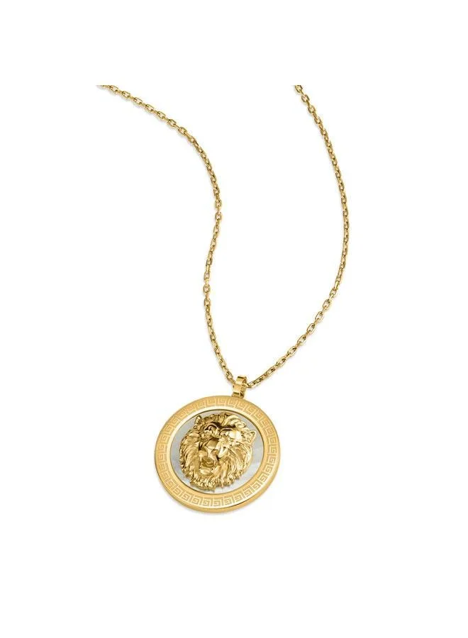 غاي لاروش Leonie Yellow Gold Plated Stainless Steel Pendant Necklace for Women