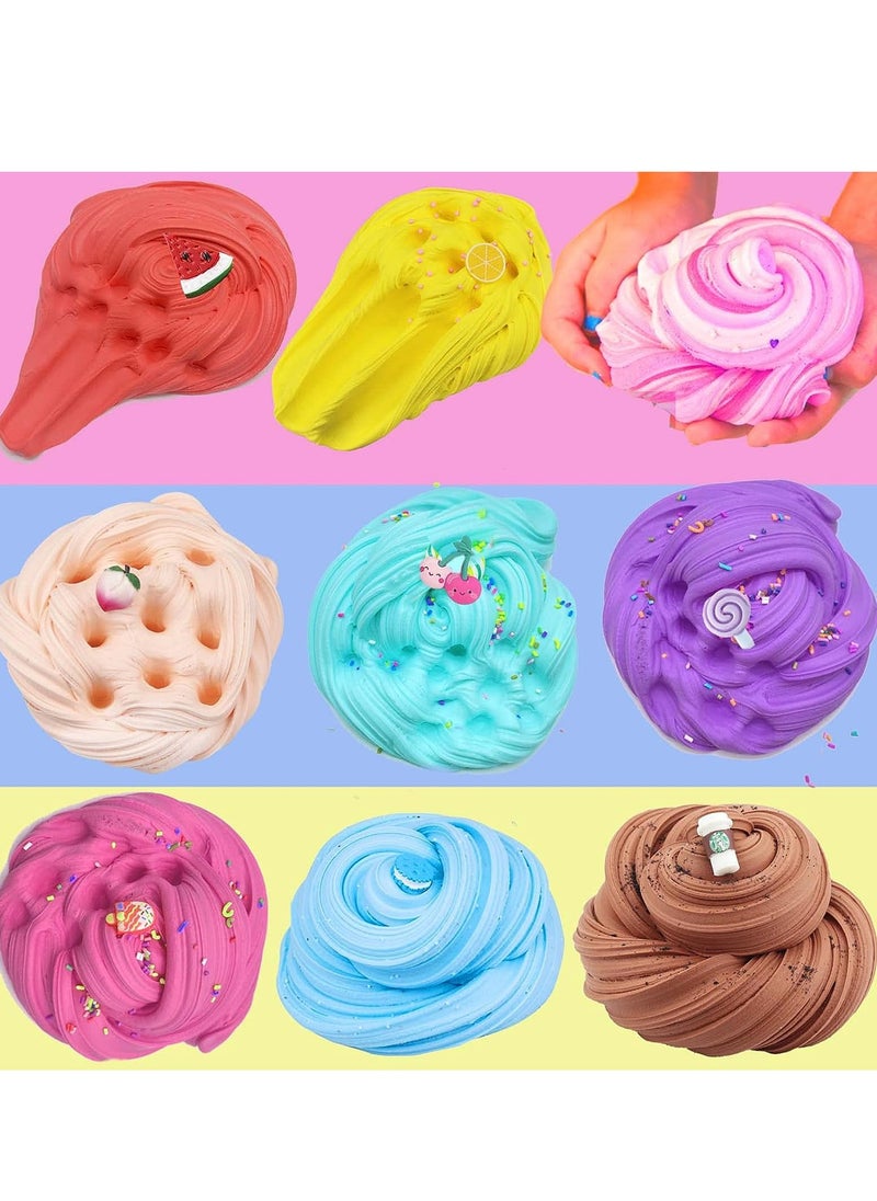 EHOME 10 Pack Cloud Slime,Mini Slime Kits with Lemon,Rainbow,Ice Gream,Stress Relief Toy for Kids Education, Party Favor, Best Birthday Gift  - Image 2