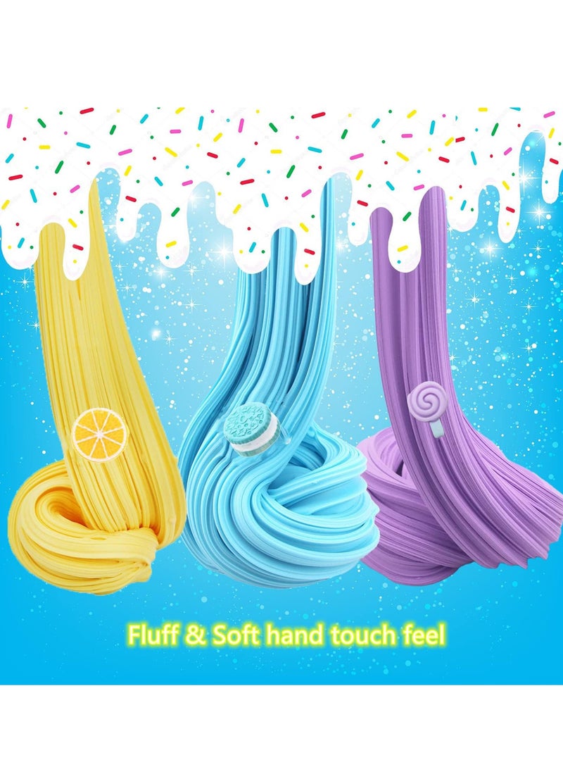 EHOME 10 Pack Cloud Slime,Mini Slime Kits with Lemon,Rainbow,Ice Gream,Stress Relief Toy for Kids Education, Party Favor, Best Birthday Gift  - Image 4
