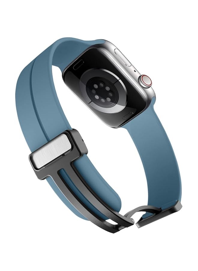 Generic - Magnetic for Apple Watch Band 41mm 40mm 45mm 44mm 49mm 38mm 42mm Women men,Silicone Sport Strap Replacement WristBands for Apple Watch Series 9/ultra 2/8/ultra/7/SE/SE 2nd/6/5/4/3/2/1,iWatch Bands - Image 1
