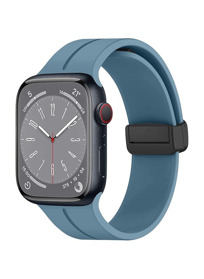 Generic - Magnetic for Apple Watch Band 41mm 40mm 45mm 44mm 49mm 38mm 42mm Women men,Silicone Sport Strap Replacement WristBands for Apple Watch Series 9/ultra 2/8/ultra/7/SE/SE 2nd/6/5/4/3/2/1,iWatch Bands - Image 1