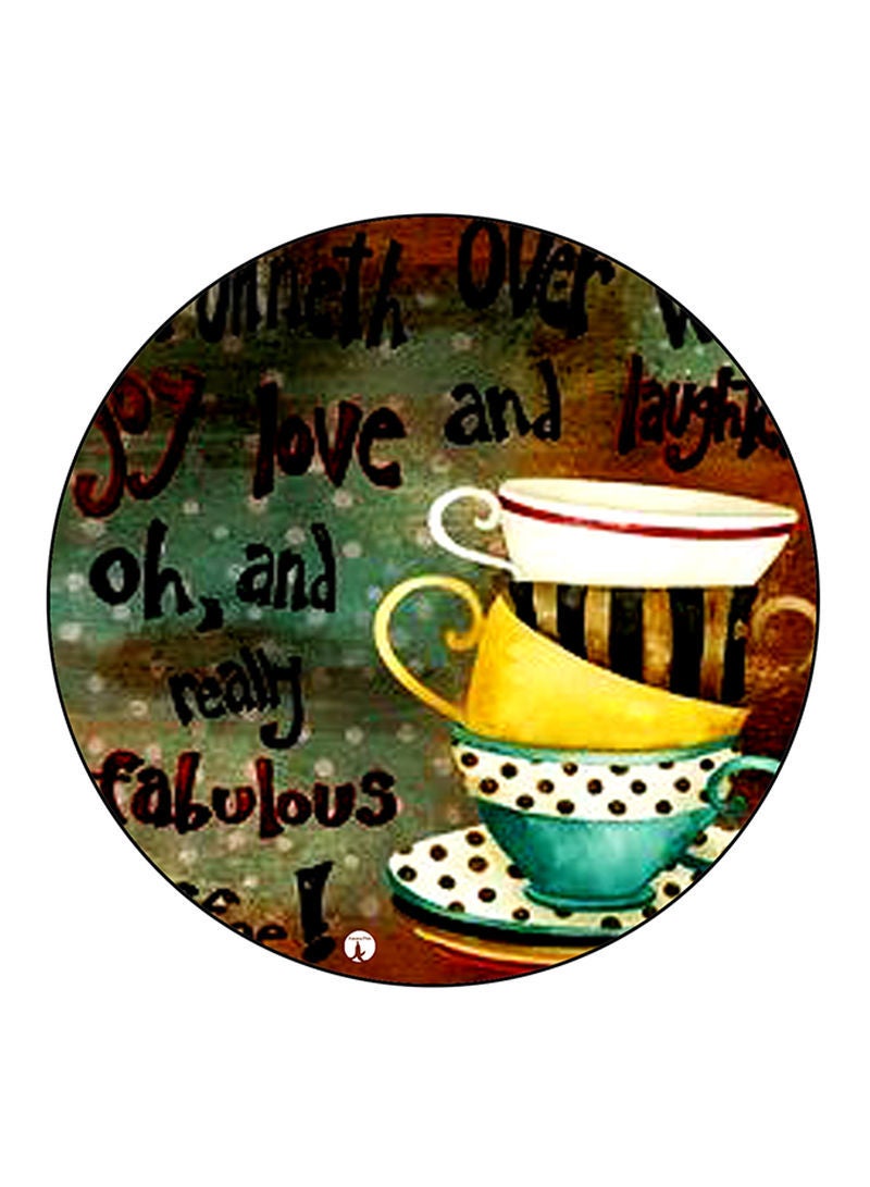 English Phrases Printed Mouse Pad Multicolour