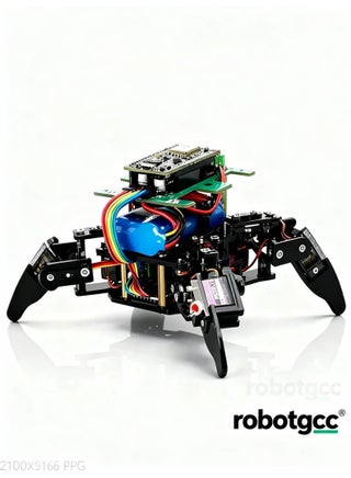Quadruped Bionic Robot Kit – ESP8266 Wi-Fi Control | Real-Time App Operation | Metal Gear Servos | Compatible with Arduino & Block Coding | STEM Educational Robotics Platform