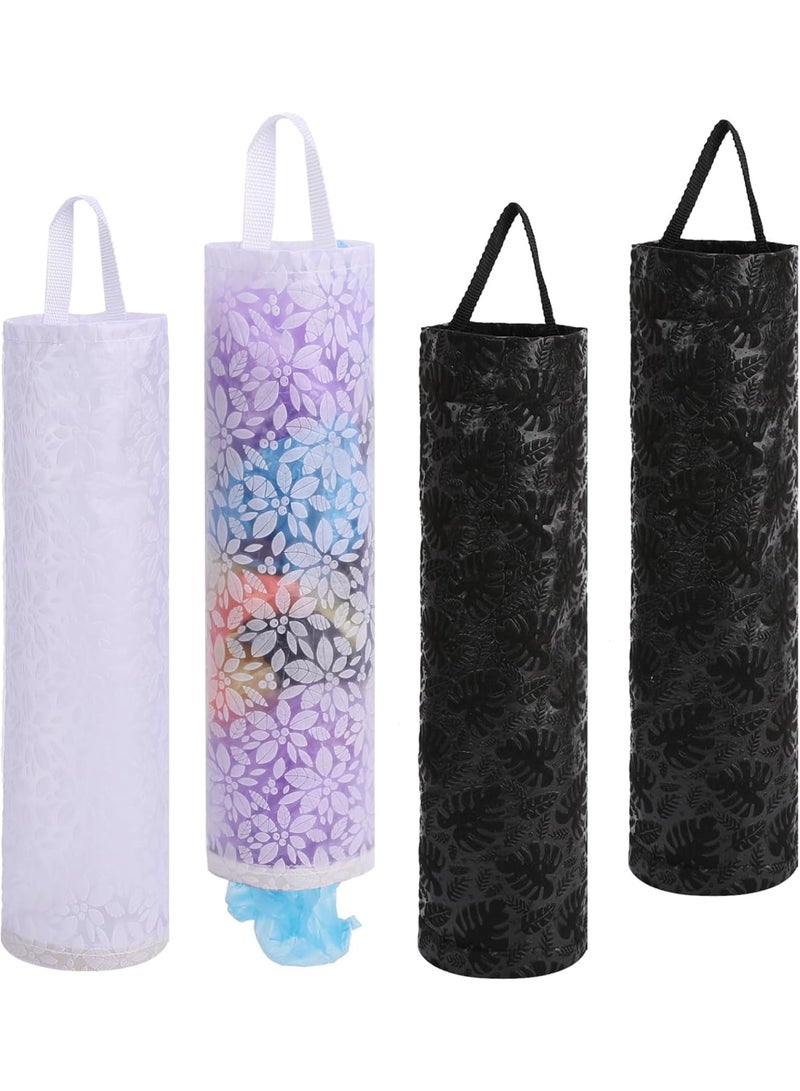 Cobest Plastic Bag Holder, 4 Pack Grocery Bag Holder, for Kitchen Hanging Mesh Storage Organizer Plastic Bags Mesh Hanging Storage Dispenser Trash Bag Holder Shopping Bag Holder - Image 1
