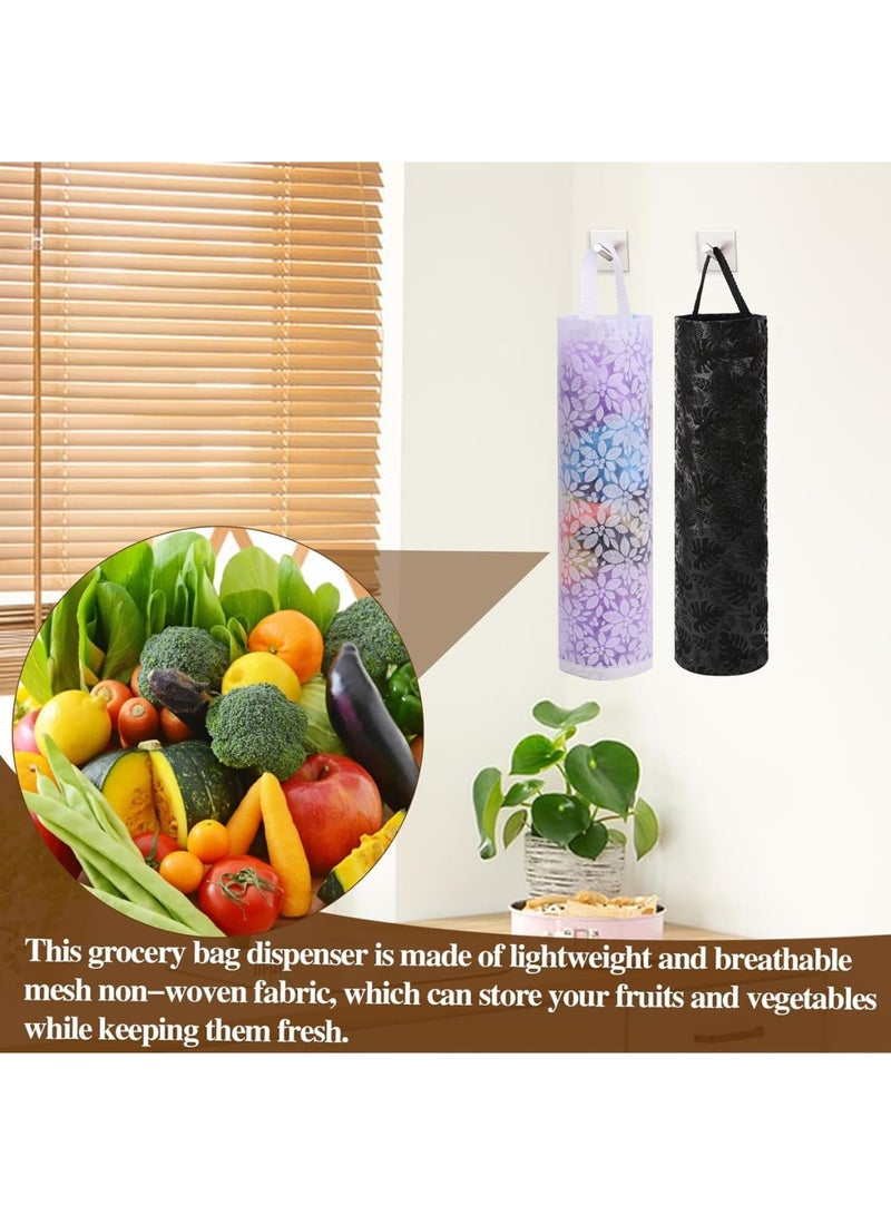 Cobest Plastic Bag Holder, 4 Pack Grocery Bag Holder, for Kitchen Hanging Mesh Storage Organizer Plastic Bags Mesh Hanging Storage Dispenser Trash Bag Holder Shopping Bag Holder - Image 5