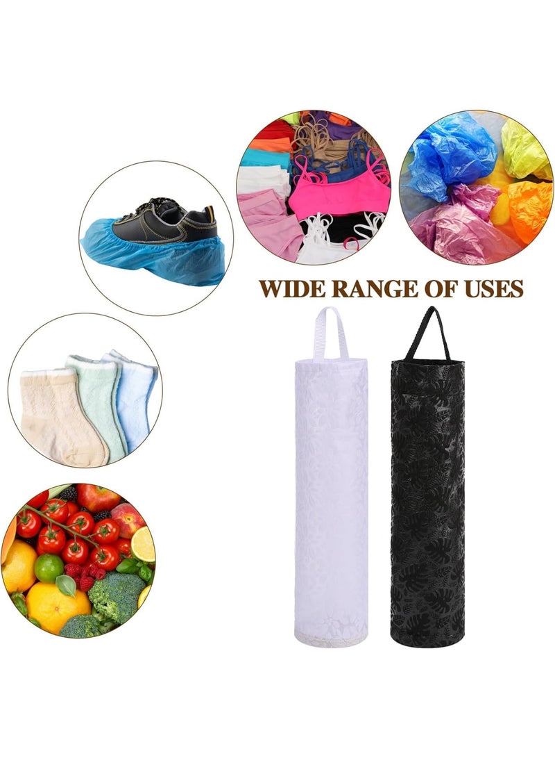 Cobest Plastic Bag Holder, 4 Pack Grocery Bag Holder, for Kitchen Hanging Mesh Storage Organizer Plastic Bags Mesh Hanging Storage Dispenser Trash Bag Holder Shopping Bag Holder - Image 2