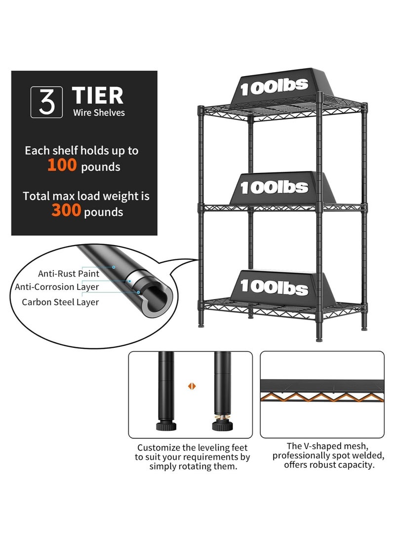 بلومنغ تايم وحدة تخزين ضيقة بثلاث طبقات مع أرفف قابلة لتعديل الارتفاع - Image 3