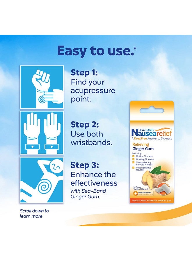 Sea-Band سوار Sea-Band من إيمرسون للرعاية الصحية للأطفال لمكافحة دوار الحركة - Image 5