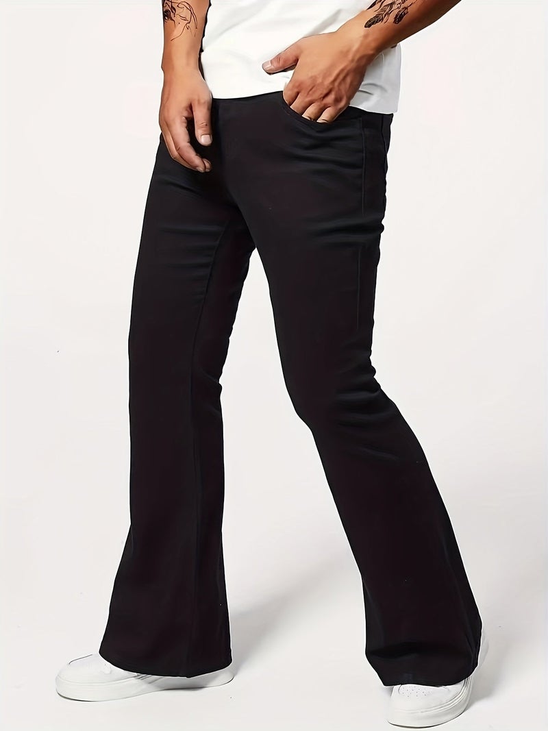 Men's Stretch Denim Flared Jeans - Image 3