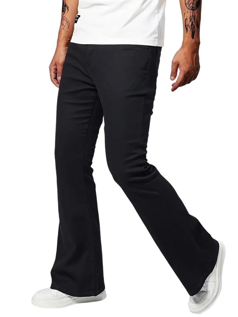 Men's Stretch Denim Flared Jeans - Image 1