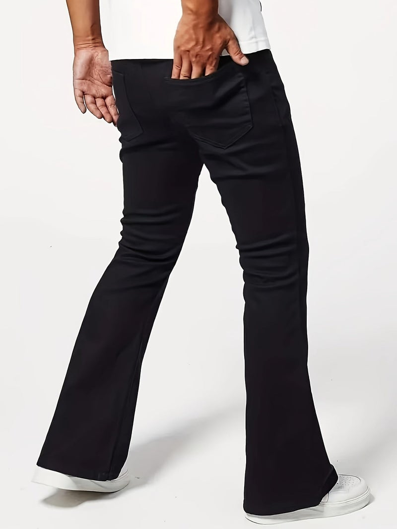 Men's Stretch Denim Flared Jeans - Image 2