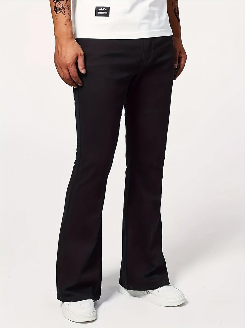 Men's Stretch Denim Flared Jeans - Image 4