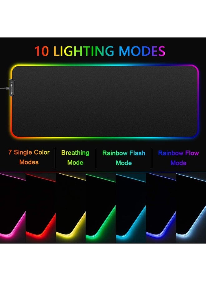 Wired Gaming Keyboard & Mouse Combo – Mechanical-Feel RGB LED Keyboard with Hand Rest and 6-Button 3200 DPI Mouse - Image 3