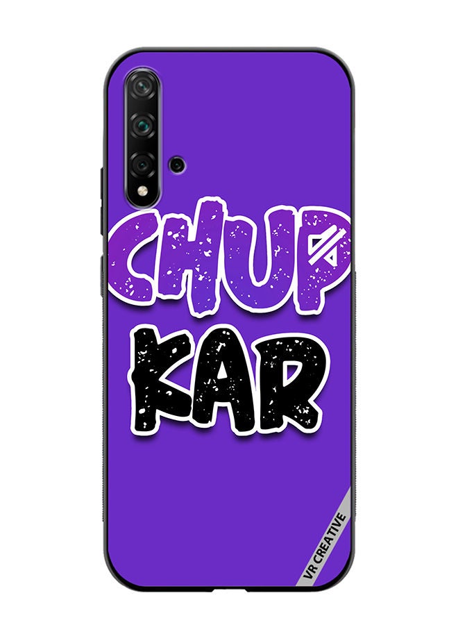 VR CREATIVE Protective Case Cover For Huawei Nova 5T Chup Karo Hindi Quote Design Multicolour - Image 1