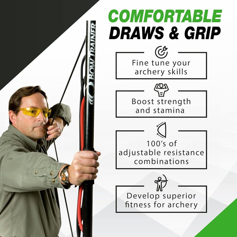 BOW TRAINER Resistance Trainer - Adjustable Archery Training Tool with 10"- 32" Draw Length & 1-100 lb Draw Weight - Enhance Strength, Stamina & Technique for Bow Enthusiasts - Image 5