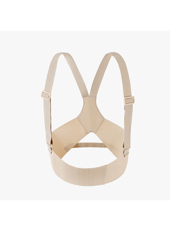 jingpin Pregnancy Abdominal Support Belt - Adjustable and Breathable Support Belt with Shoulder and Back Support (Skin Tone L) - Image 2