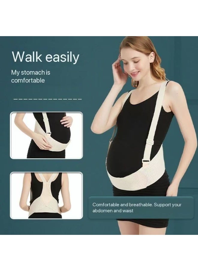 jingpin Pregnancy Abdominal Support Belt - Adjustable and Breathable Support Belt with Shoulder and Back Support (Skin Tone L) - Image 4