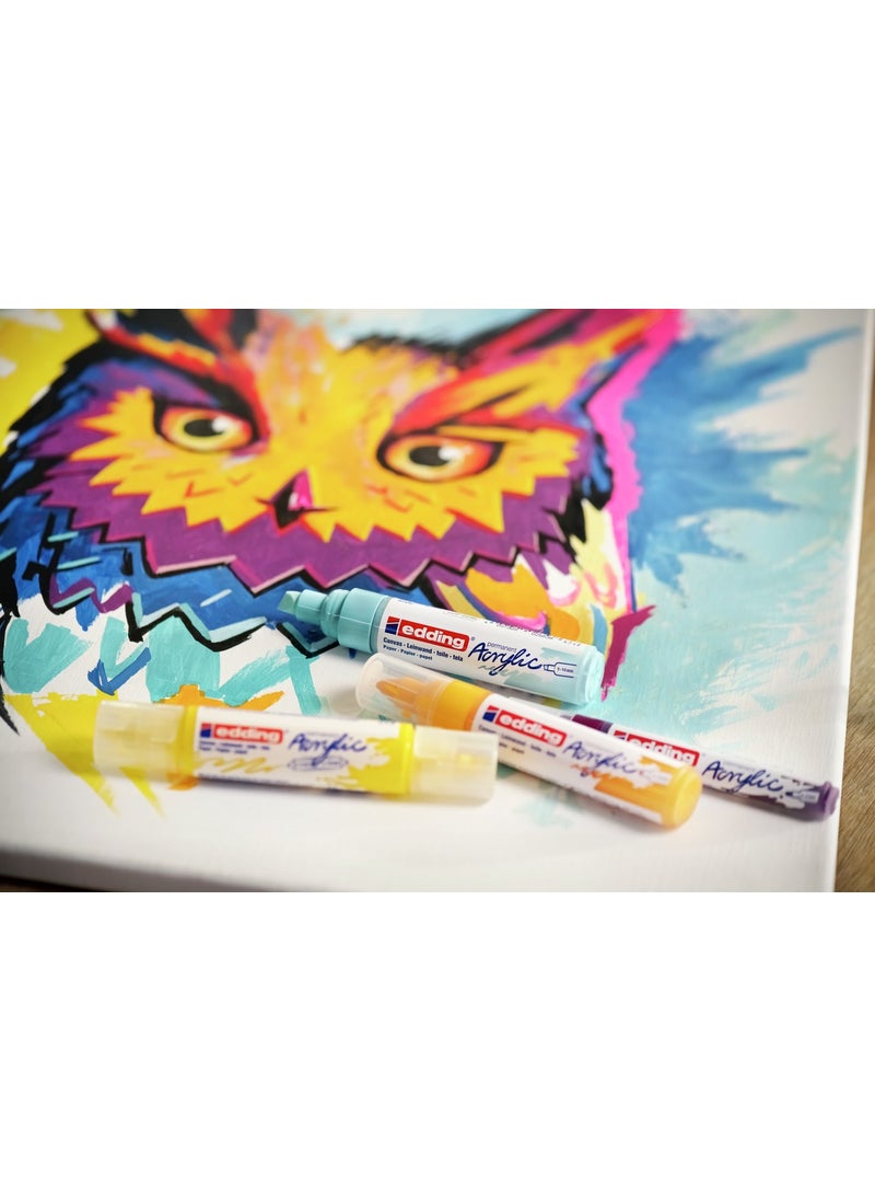Edding 5000 Thick Tip Acrylic Marker - Yellow-Green - 5-10mm Cut Tip  - Image 3