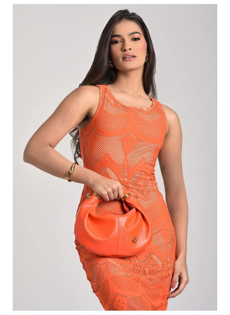Carmen Steffens  Orange Coral Bracelet Bag for Women | Best Price UAE