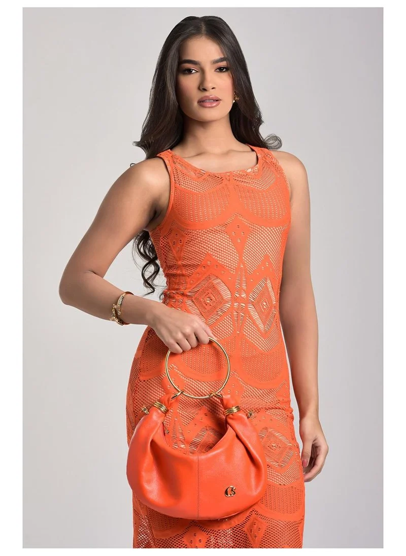 Carmen Steffens  Orange Coral Bracelet Bag for Women | Best Price UAE