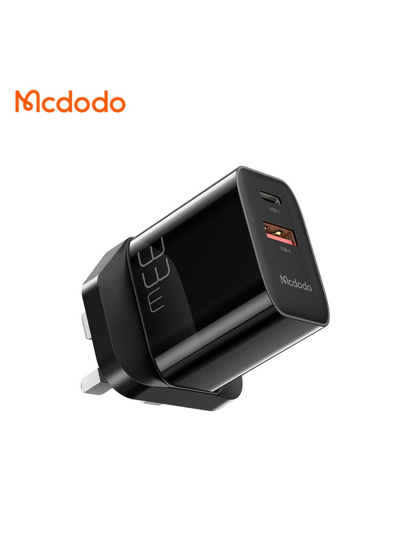 مكدودو Mcdodo مجموعة شاحن صغير CH-0911، شاحن سريع PD 33 واط، مع كابل USB-C إلى C بطول 1.2 متر (عبوة مجمعة) - Image 1