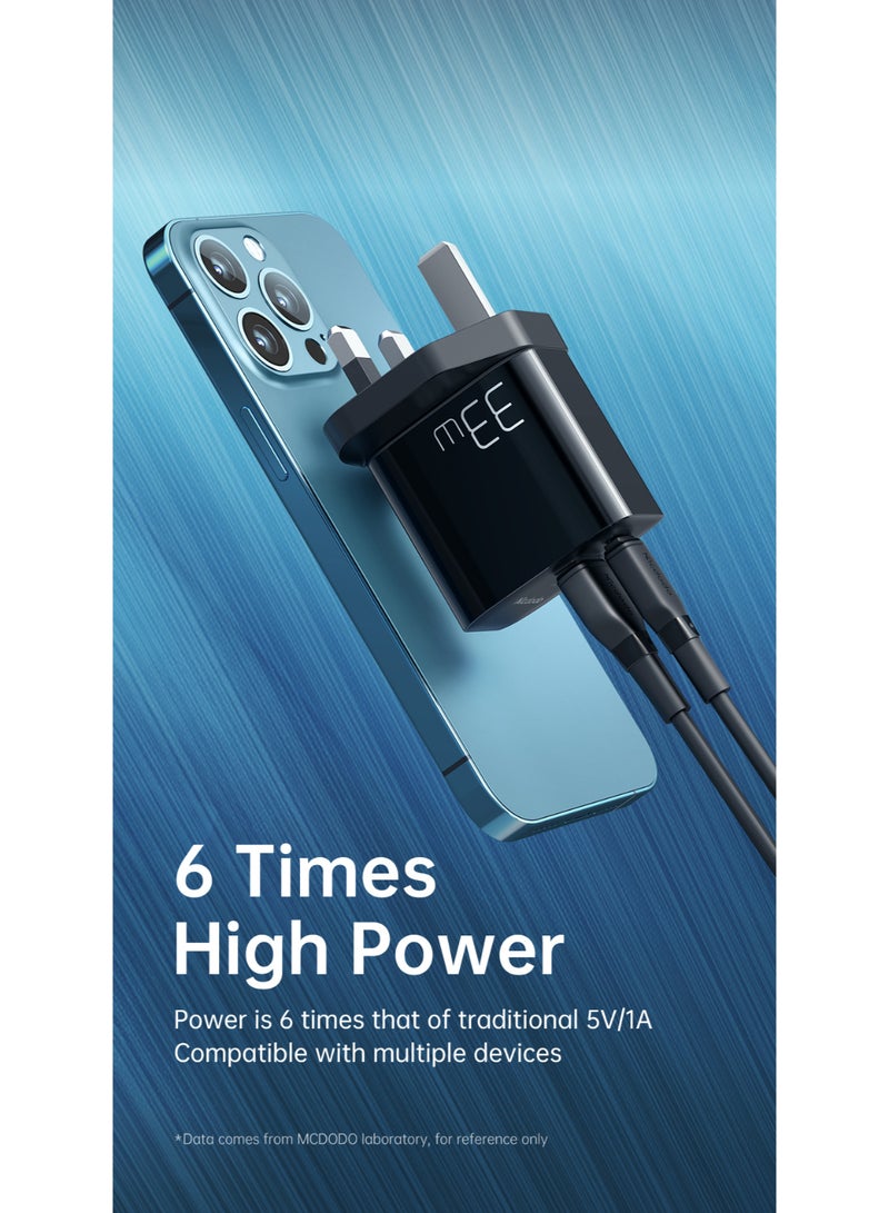 مكدودو Mcdodo مجموعة شاحن صغير CH-0911، شاحن سريع PD 33 واط، مع كابل USB-C إلى C بطول 1.2 متر (عبوة مجمعة) - Image 3