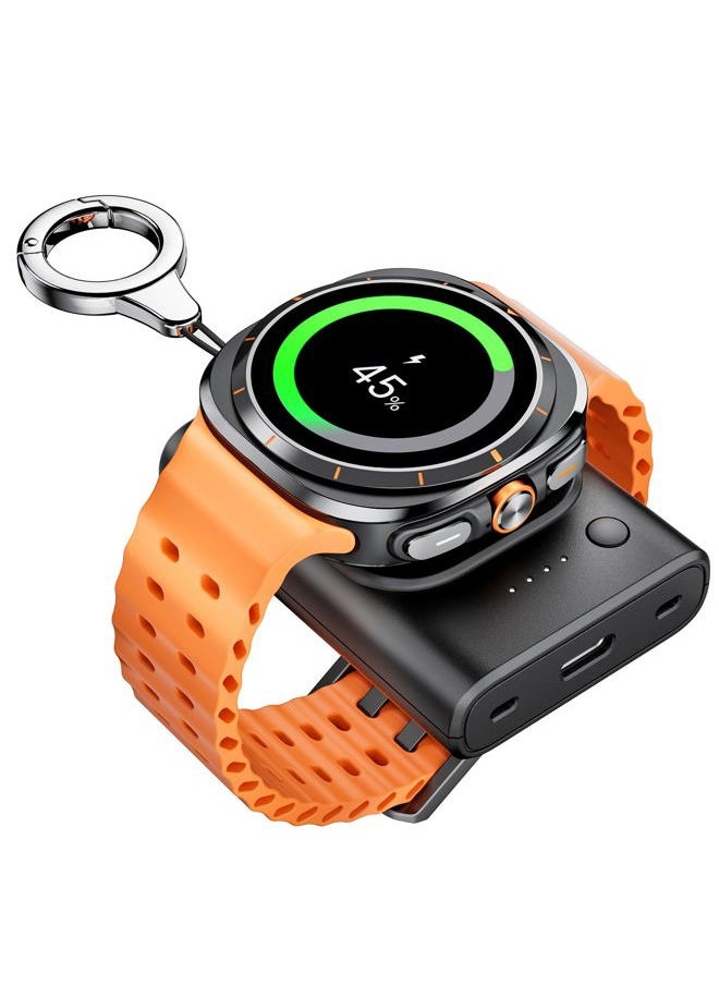 Phelinta Watch Charger for Galaxy Watch 7 Ultra, 1800mAh Portable Charger for Samsung Galaxy Watch 7/Ultra/6/6 Classic/5/5 Pro/4/3/Active 2, for Samsung Gear S3/Sport Watch Charger with Keychain  - Image 1