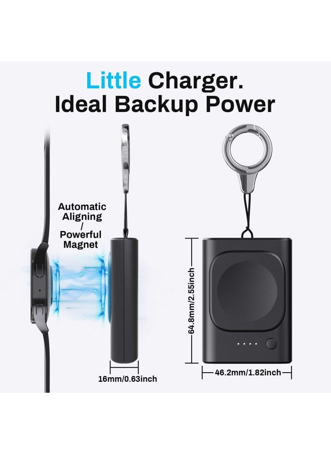 Phelinta Watch Charger for Galaxy Watch 7 Ultra, 1800mAh Portable Charger for Samsung Galaxy Watch 7/Ultra/6/6 Classic/5/5 Pro/4/3/Active 2, for Samsung Gear S3/Sport Watch Charger with Keychain  - Image 4